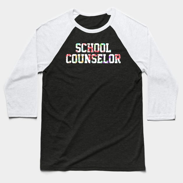 School Counselor Baseball T-Shirt by KAWAIITEE